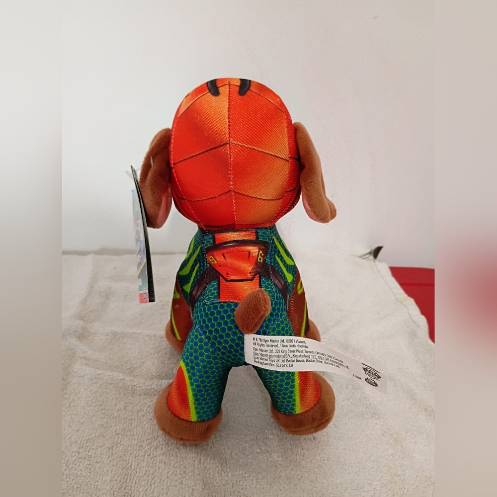 Nickelodeon Paw Patrol Aqua Pup Zuma Brown and Red Stuffed Dog - Picture 3 of 7